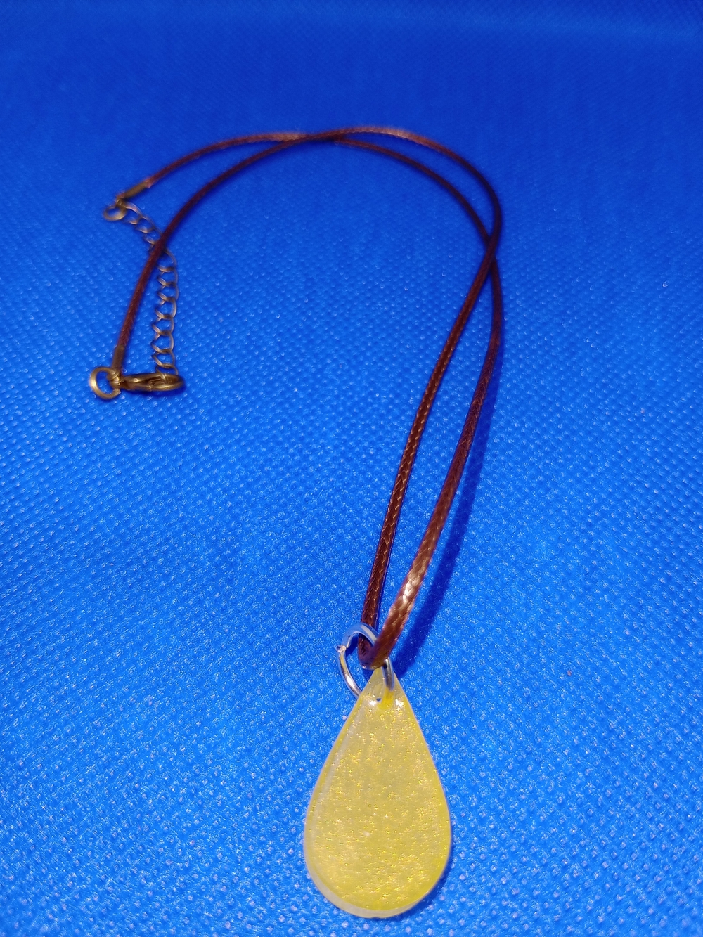 Yellow Teardrop Pendant Necklace